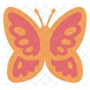 Cute Orange and Red Butterfly  Front  Icon