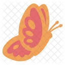 Cute Orange and Red Butterfly  Side  Icon