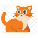 Cute Orange Cat Relax  Icon