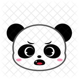 Cute Panda Angry Emoji Icon
