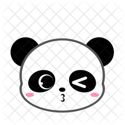 Cute Panda Cute Kiss Emoji Icon Of Flat Style Available In Svg Png Eps Ai Icon Fonts