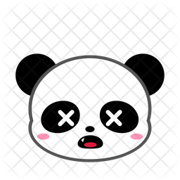 Cute Panda Dead Emoji Icon Of Flat Style Available In Svg Png Eps Ai Icon Fonts