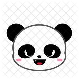 Cute Panda Evil Emoji Icon