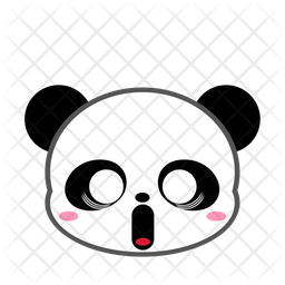 Cute Panda Panic Emoji Icon Of Flat Style Available In Svg Png Eps Ai Icon Fonts
