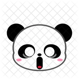 Cute Panda Panic Emoji Icon