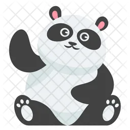 Cute panda sticker  Icon