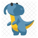 Dino Sticker Cute Parasaurolophus 아이콘