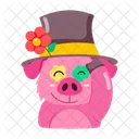 Pigs Stickers Cute Swine Cute Hog Icon