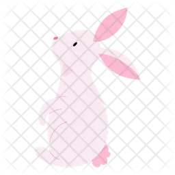 Cute Pink Rabbit  Icon