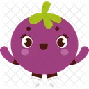 Plum Vegetable Character Icon
