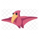 Dino Sticker Cute Pterodactyl Icône
