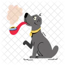 Cute Puppy Dog Holding Puppy Holding Icon
