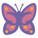 Cute Purple and Pink Butterfly  Front  Icon
