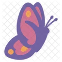 Cute Purple and Pink Butterfly  Side  Icon