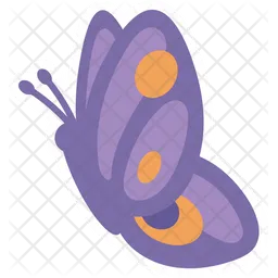 Cute Purple Butterfly  Side  Icon