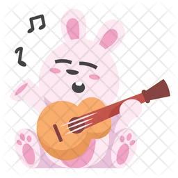 Cute Rabbit Singing  Icon