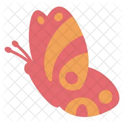 Cute Red Butterfly  Side  Icon