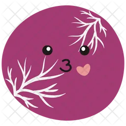 Cute red cabbage pouting  Icon