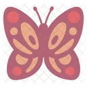 Cute Red Pastel Butterfly  Front  Icon