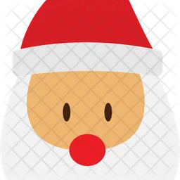 Cute Santa Head  Icon