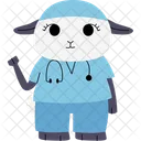 Cute Sheep Doctor  Icon