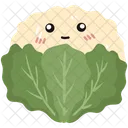 Cauliflower Vegetable Character Icon