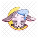 Cute Sleeping Donkey  Icon