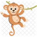 Monkey Cute Branch Icon