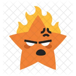 Cute Star in Angry  Icon
