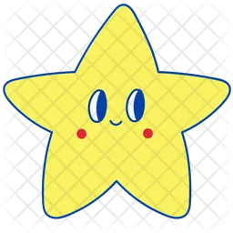 Cute star smiling  Icon