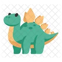 Dino Sticker Cute Stegosaurus Icon