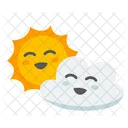 Cute Sun and Cloud  Icon