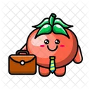 Cute tomato as a businessman  Icon