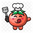 Cute tomato as a chef  Icon