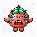Cute tomato crying  Icon