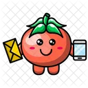 Cute tomato get mail  Icon