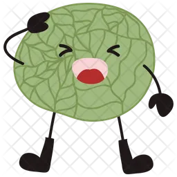 Cute vegetable salute cabbage  Icon