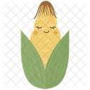 Corn Vegetable Character Icon