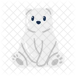 Cute white bear  Icon