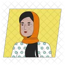 Woman In Hijab Kerchief Brunette In Hijab アイコン