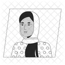 Cute woman in hijab  アイコン