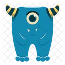 Cutie Blue Monster Monster Baby Icon