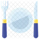 Cutlery Dinner Fork Knife Icon