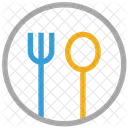 Cutlery Fork Plate Icon