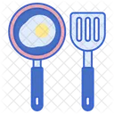 Cutlery Spatula Fry Pan Icon