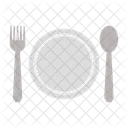 Cutlery And Plate Fork Dish Icon