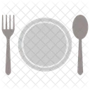 Cutlery And Plate Fork Dish Icon