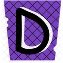 Cutout letter d  Icon