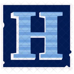 Cutout letter h  Icon