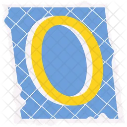 Cutout letter o  Icon